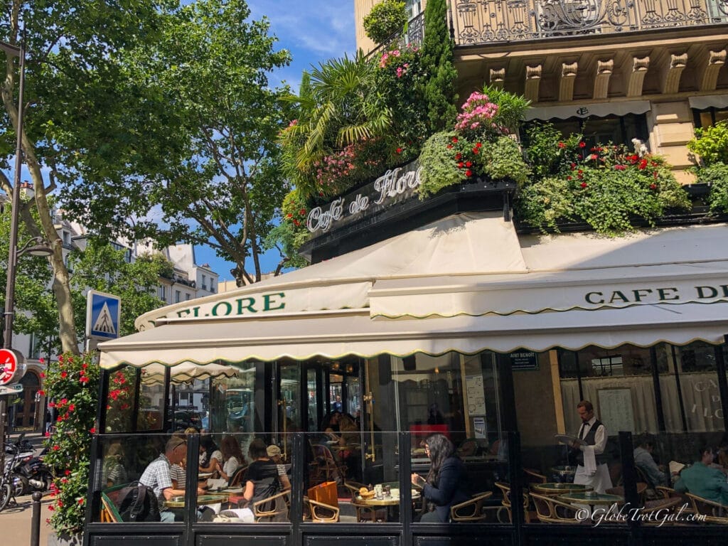 Cafe de Flore in Saint-Germain-des-Prés in Paris