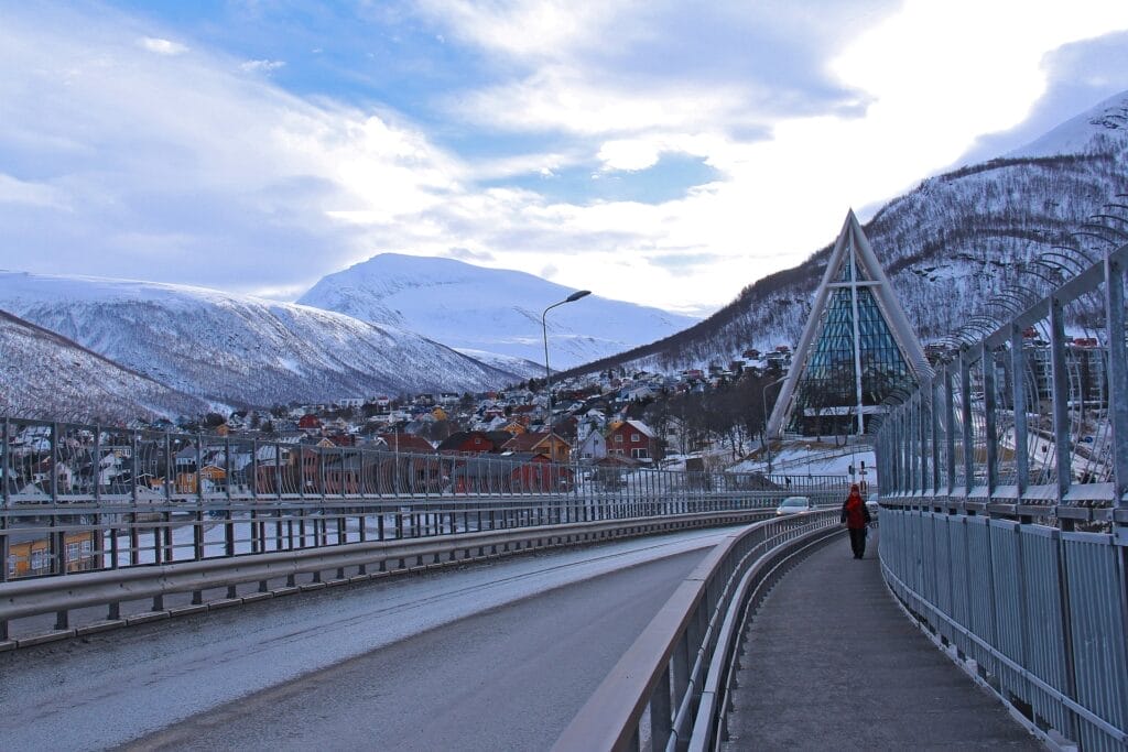 Arctic cathedral in Tromso, Norway