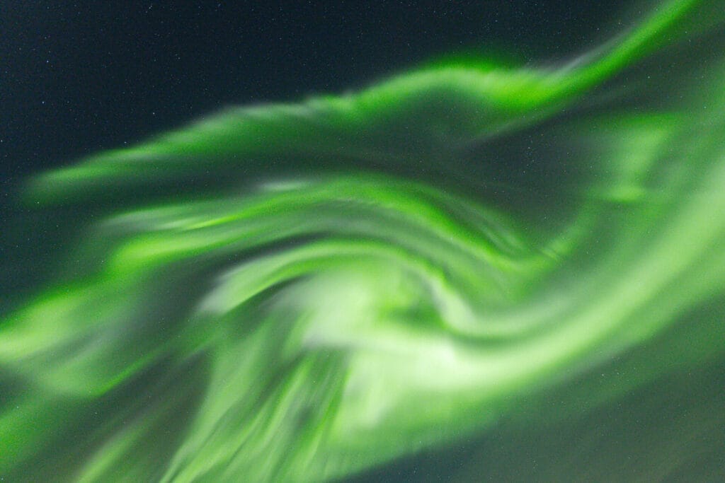 Incredible northern lights (aurora borealis) corona in Tromso, Norway