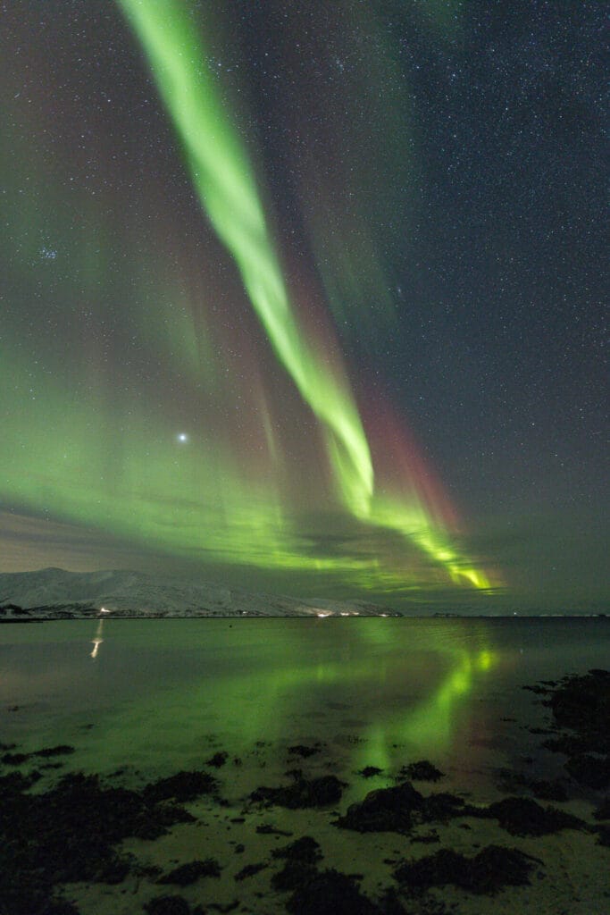 Incredible northern lights (aurora borealis) display in Tromso, Norway