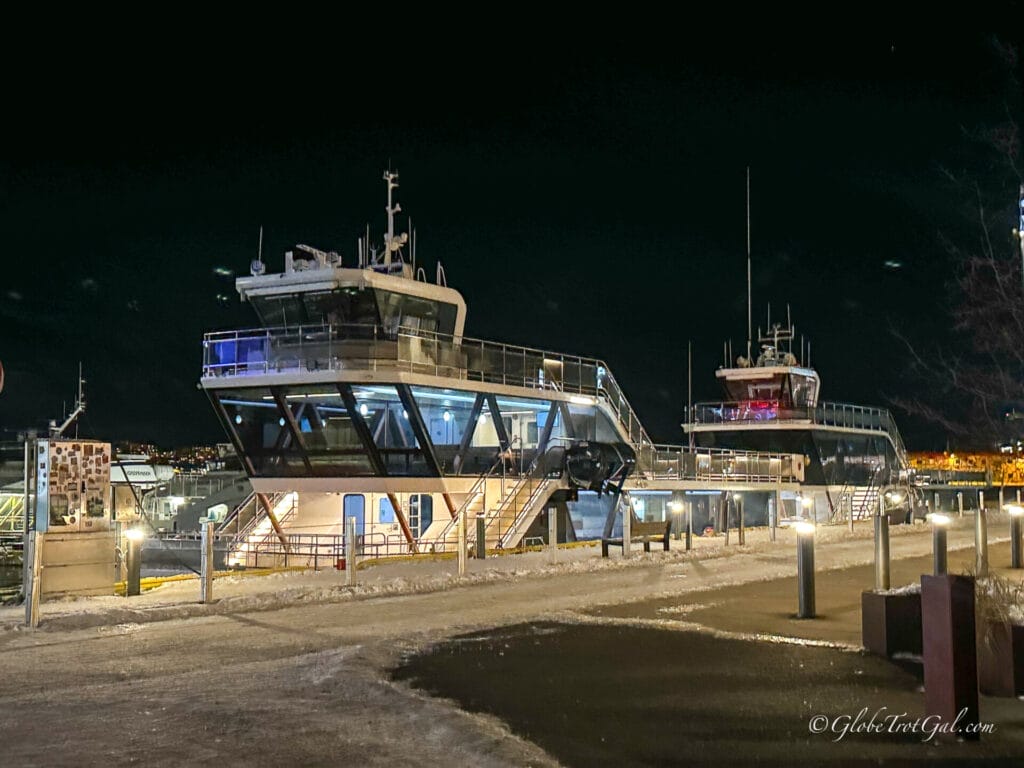 Whale watching catamarans in Tromsø, Norway.