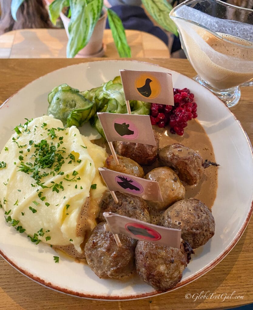 Meatballs for the People sampler platter in Stockholm Sweden