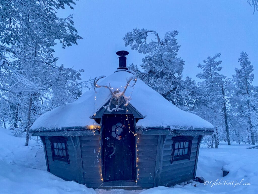 The kota at Levin Iglut, one of the best glass igloo hotels in Finnish Lapland.